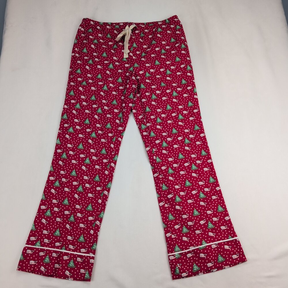 Vineyard Vines Flannel Holiday Pajama Pants S Whales & Trees - Picture 2 of 11